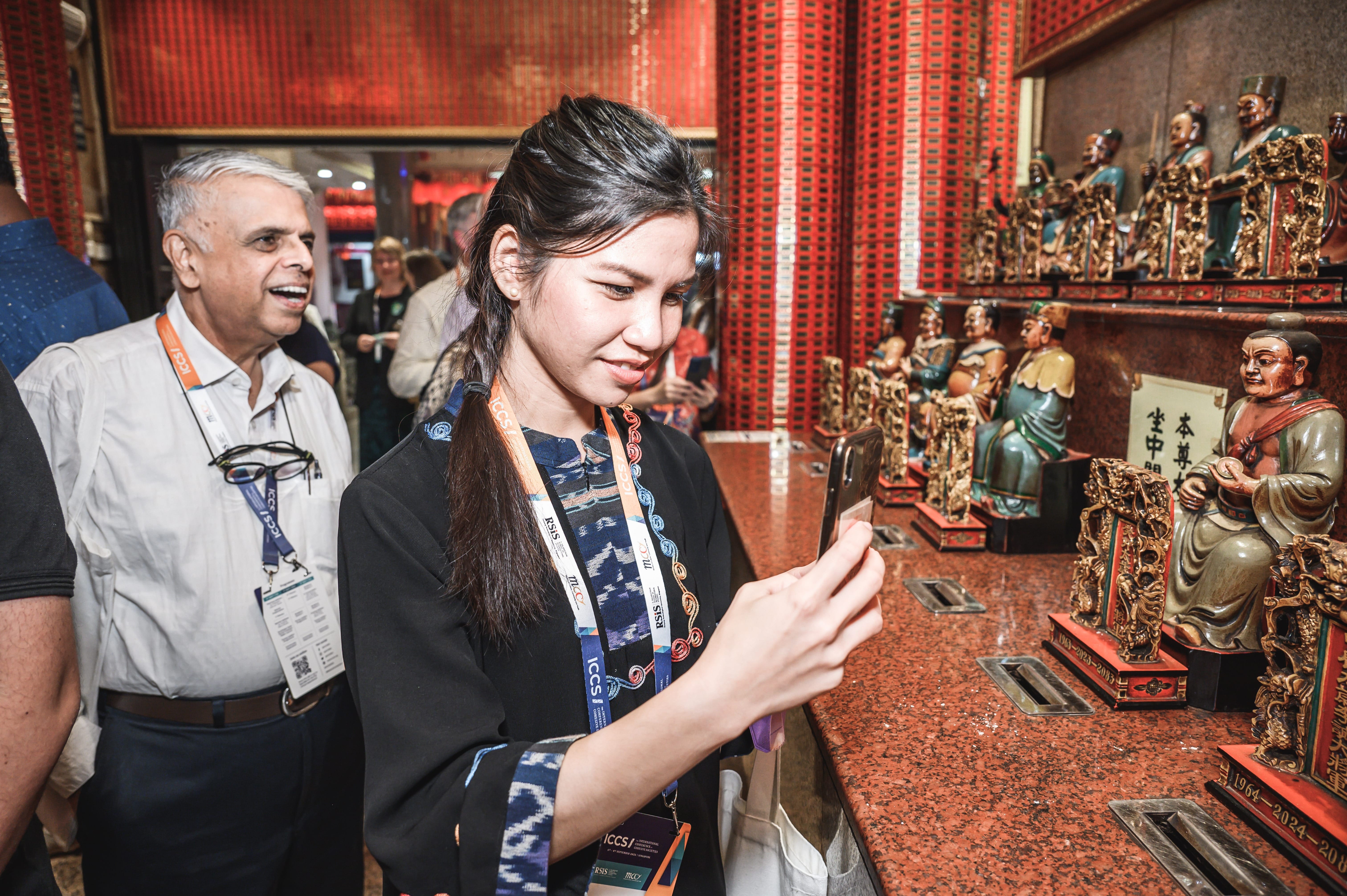 Photo of delegates visiting Lorong Koo Chye Sheng Hong Temple